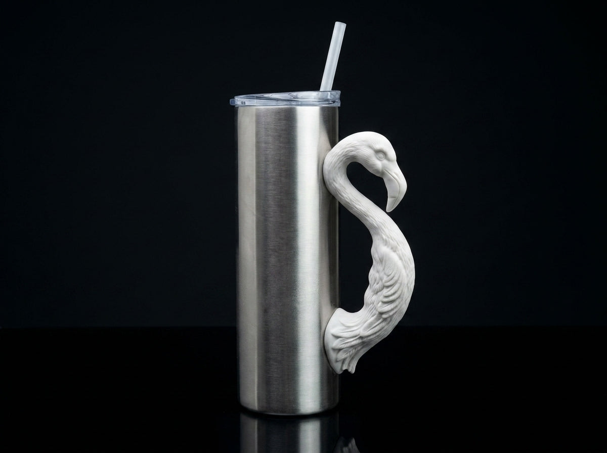 Flamingo Tumbler Handle 3D Printing STL – Digital Download