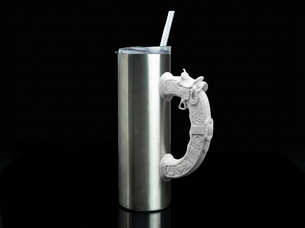 Horseshoe Saddle Tumbler Handle 3D Printing STL – Digital Download