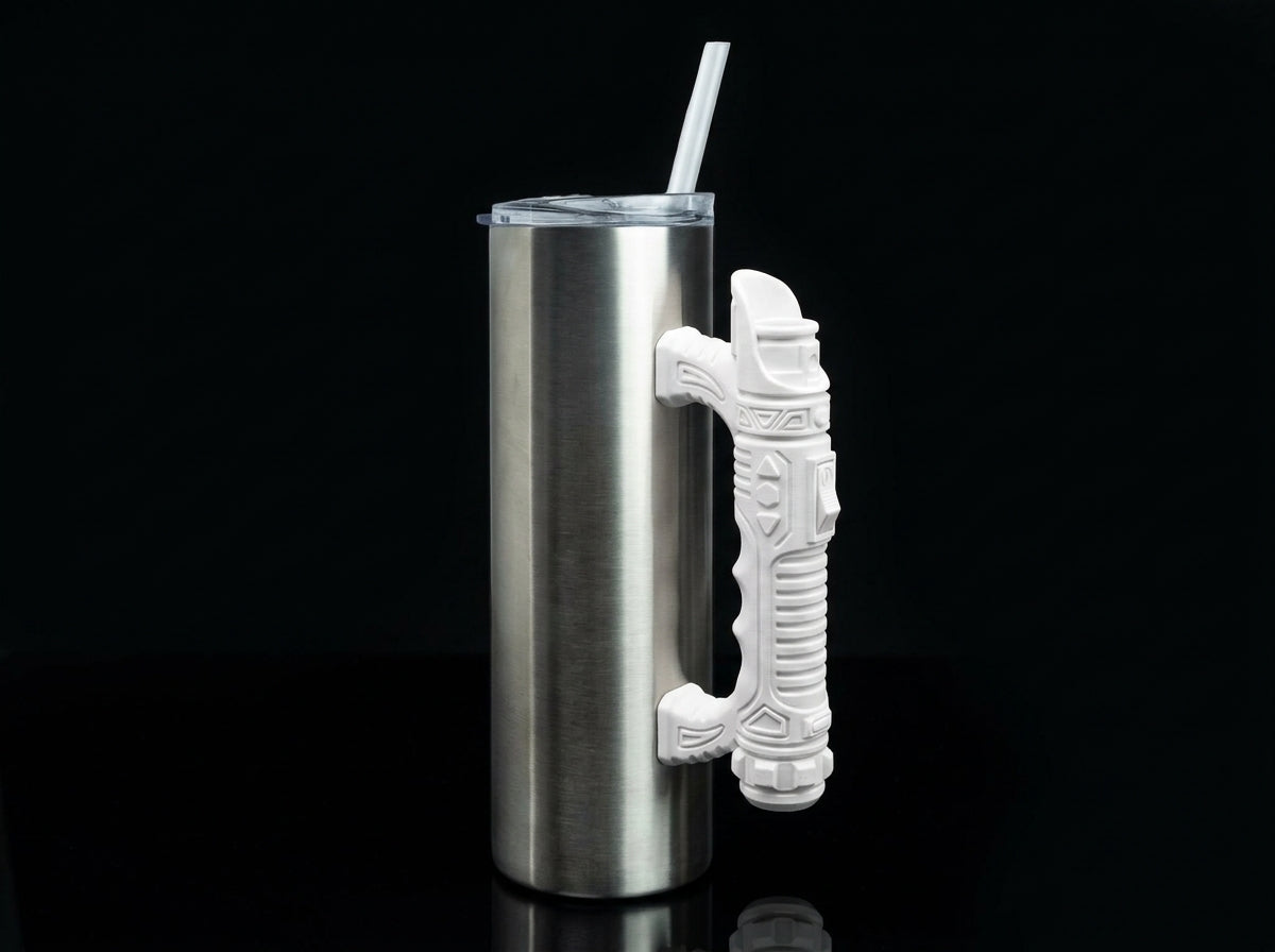 Futuristic Light Gripper V1 Tumbler Handle 3D Printing STL – Digital Download