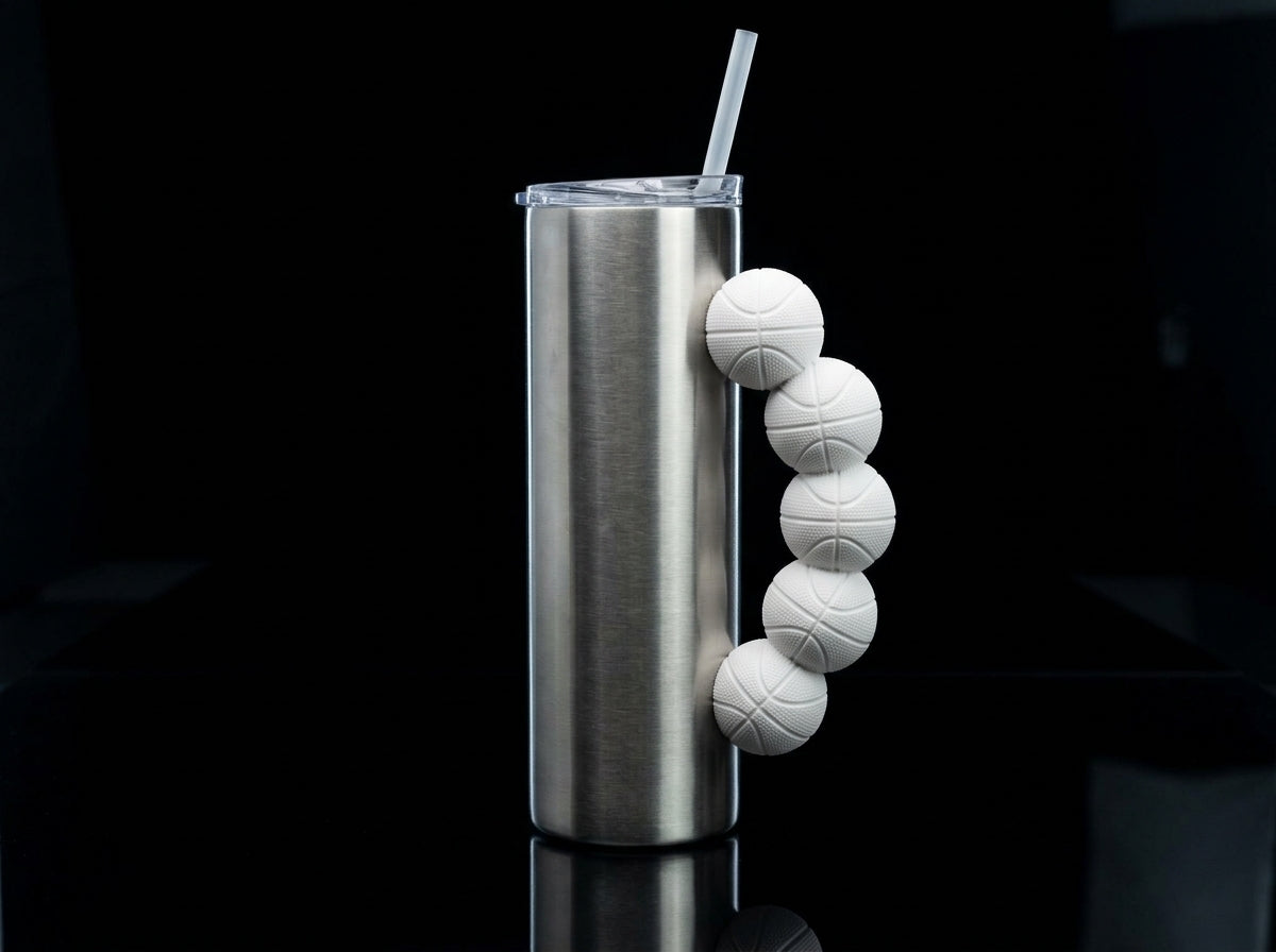 Stacked Basketballs Tumbler Handle 3D Printing STL – Digital Download