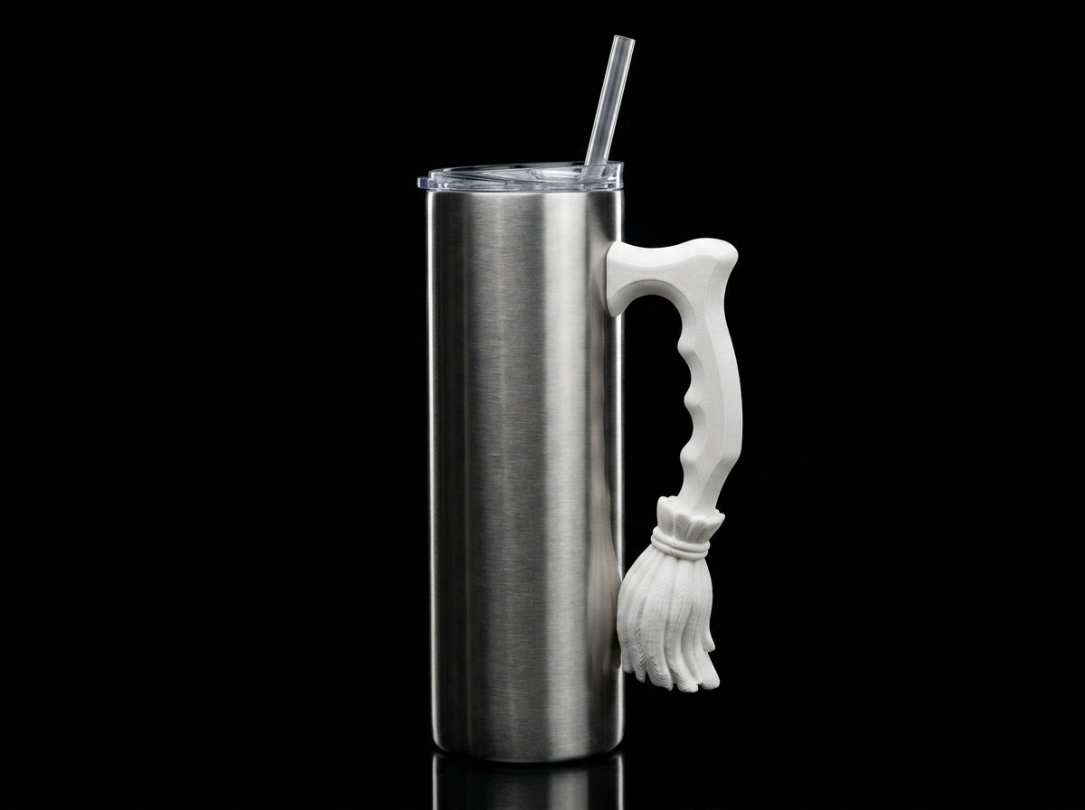 Witch Broom V1 Tumbler Handle 3D Printing STL – Digital Download