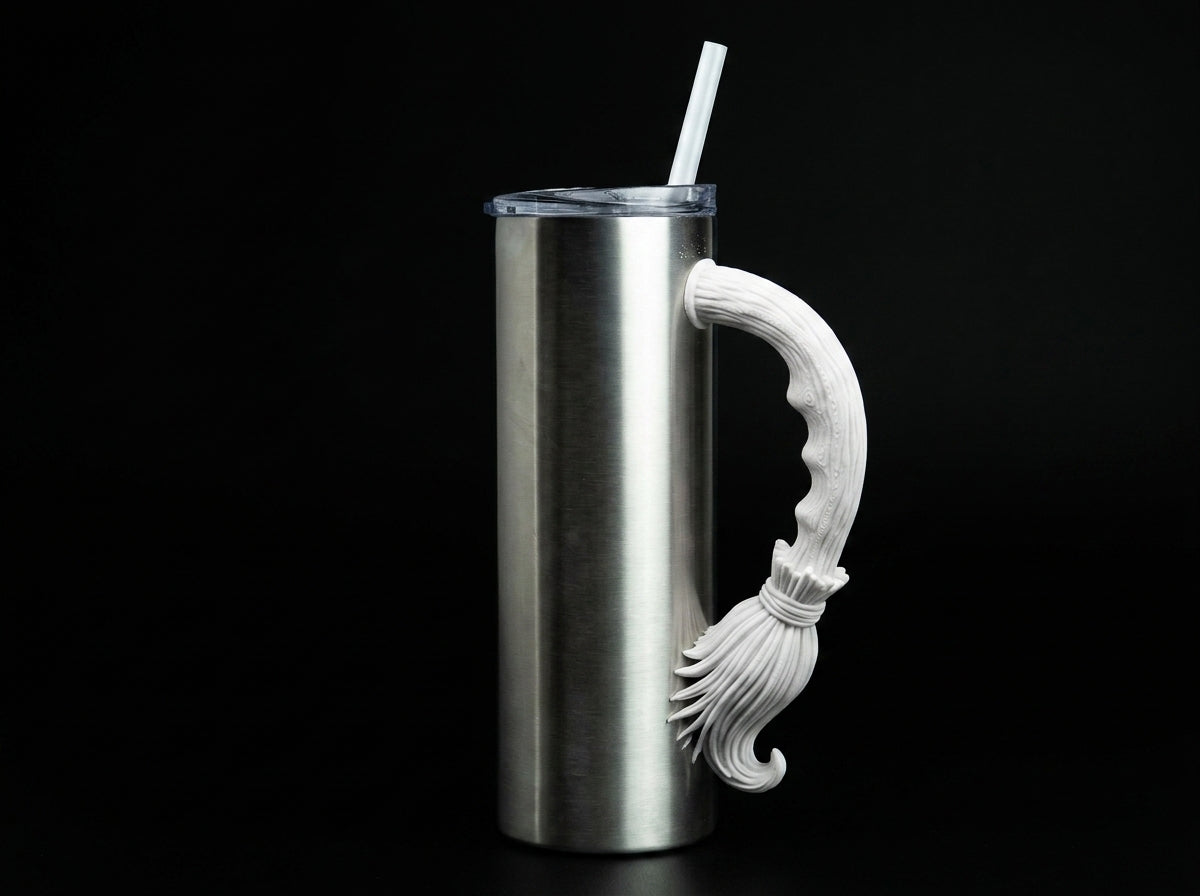 Witch Broom V3 Tumbler Handle 3D Printing STL – Digital Download