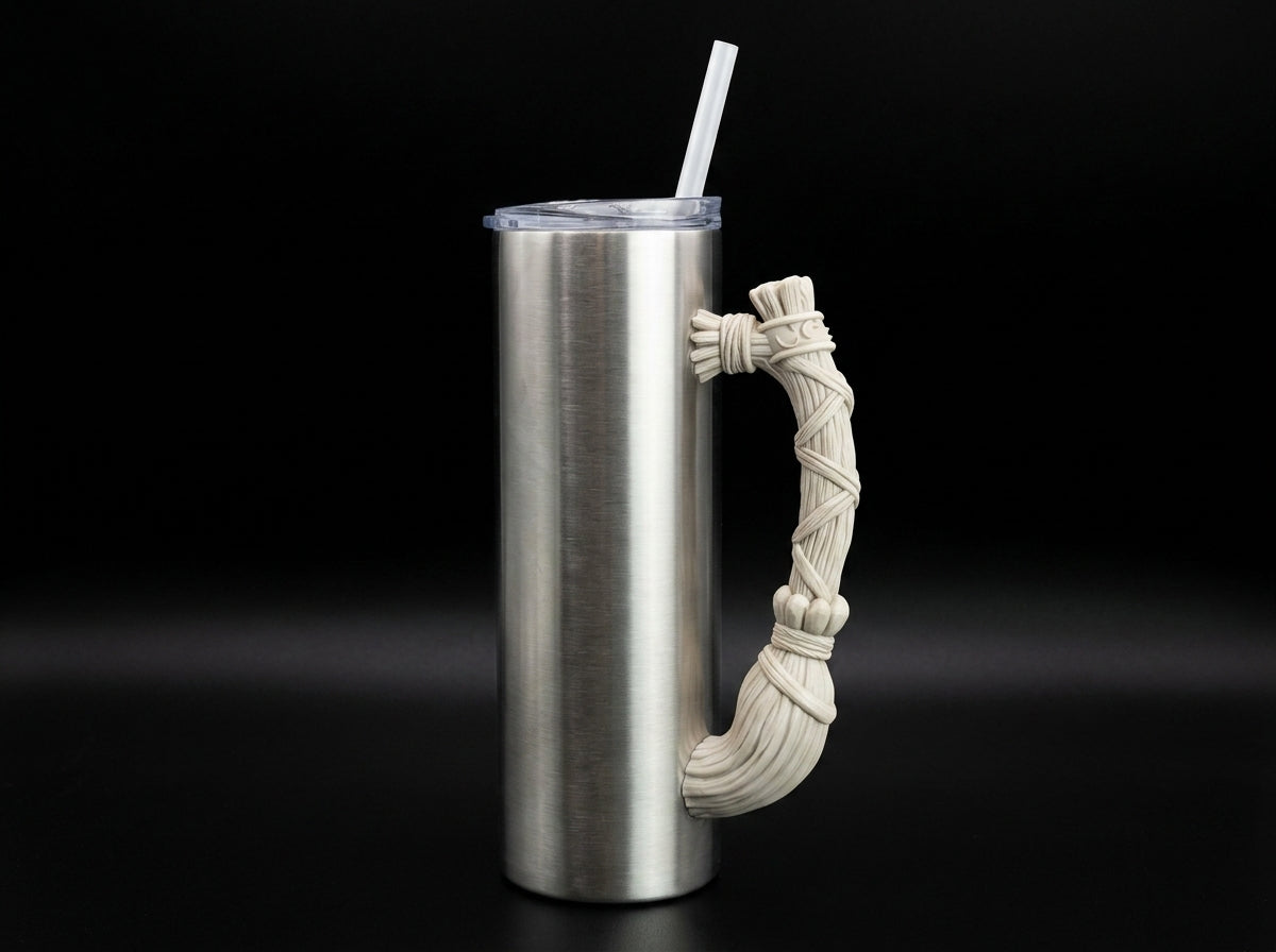 Witch Broom V2 Tumbler Handle 3D Printing STL – Digital Download