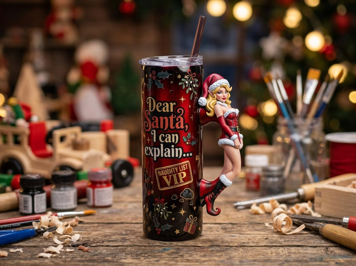 Santa's Lil Helper Tumbler Handle 3D Printing STL – Digital Download