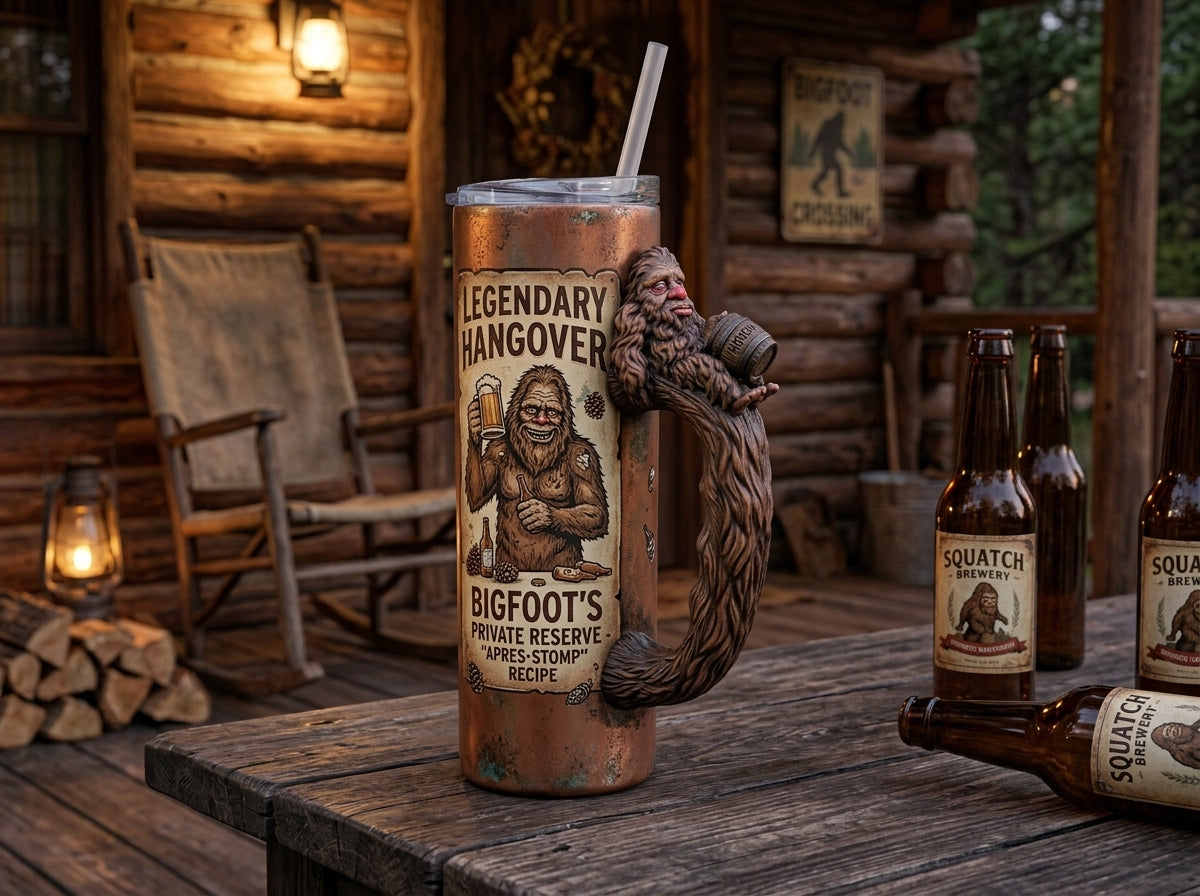Drunk Bigfoot Tumbler Handle 3D Printing STL – Digital Download