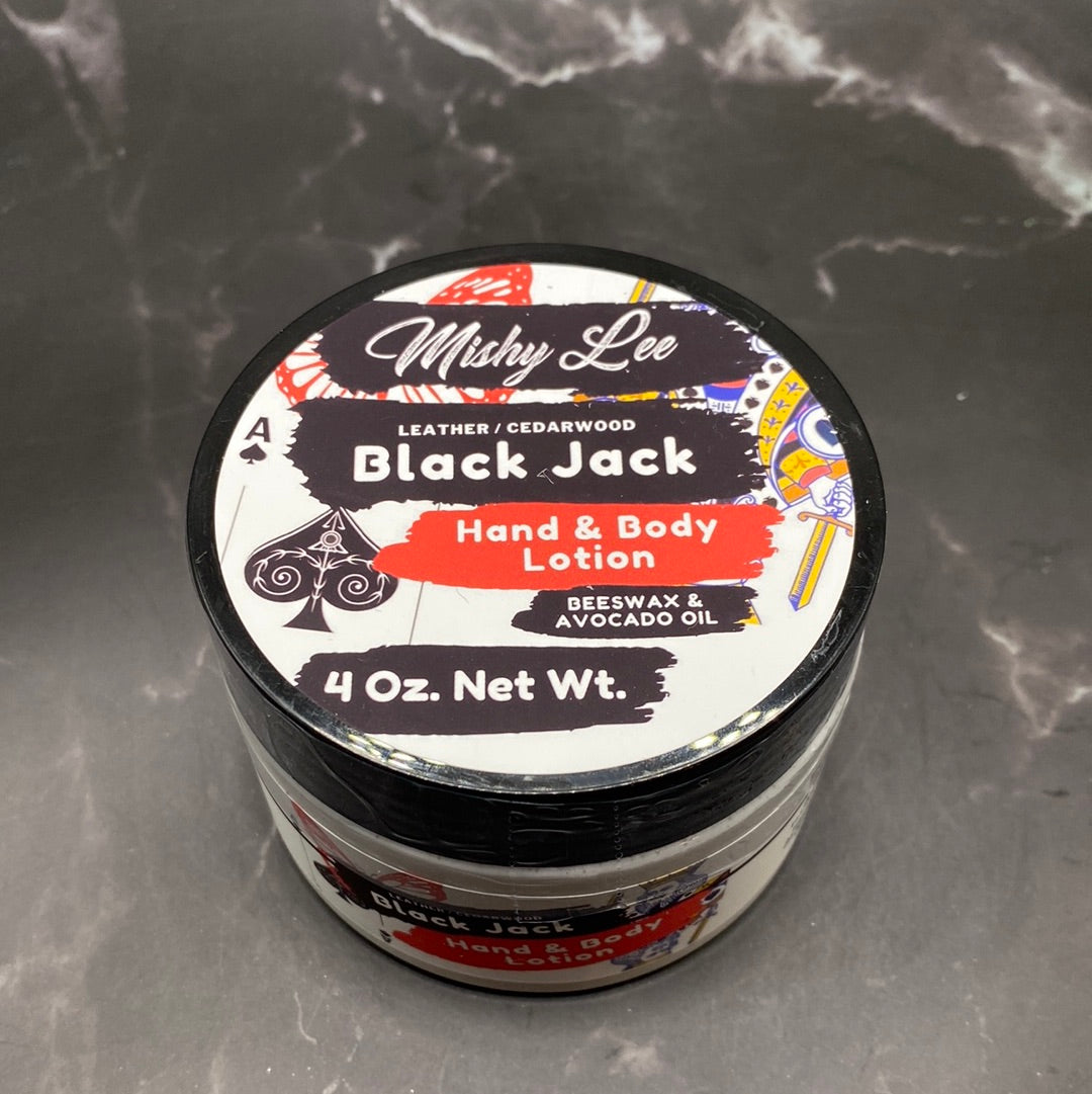 Black Jack 4 Oz - Mishy Lee Beeswax and Avocado Hand & Body Lotion