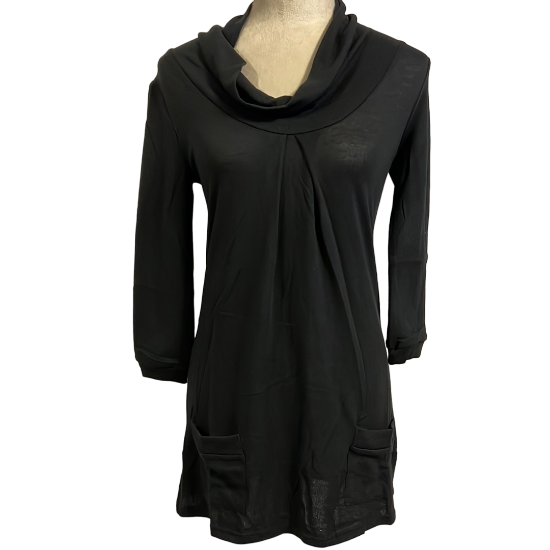 COWL NECK SOLID TOP WITH POCKET