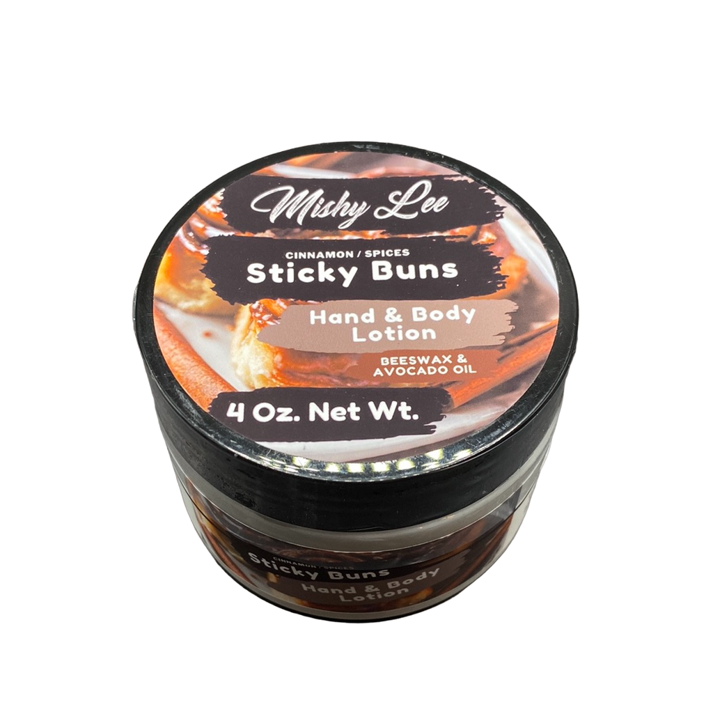 Sticky Buns 4 Oz - Mishy Lee Beeswax and Avocado Hand & Body Lotion
