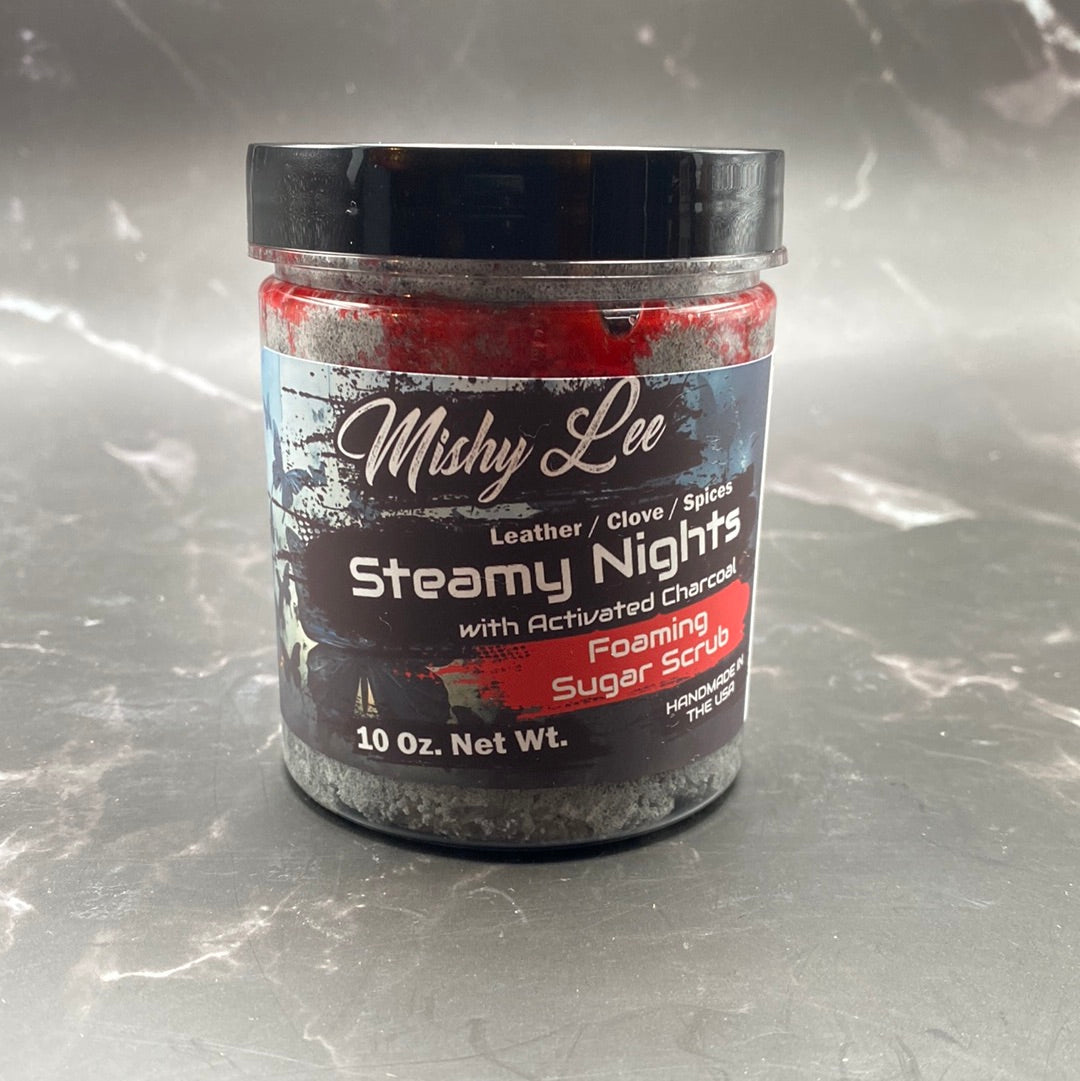 Steamy Nights Foaming Sugar Scrub w/Activated Charcoal - 10 Oz.