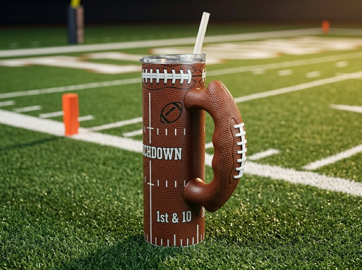Football Laces V4 Tumbler Handle 3D Printing STL – Digital Download