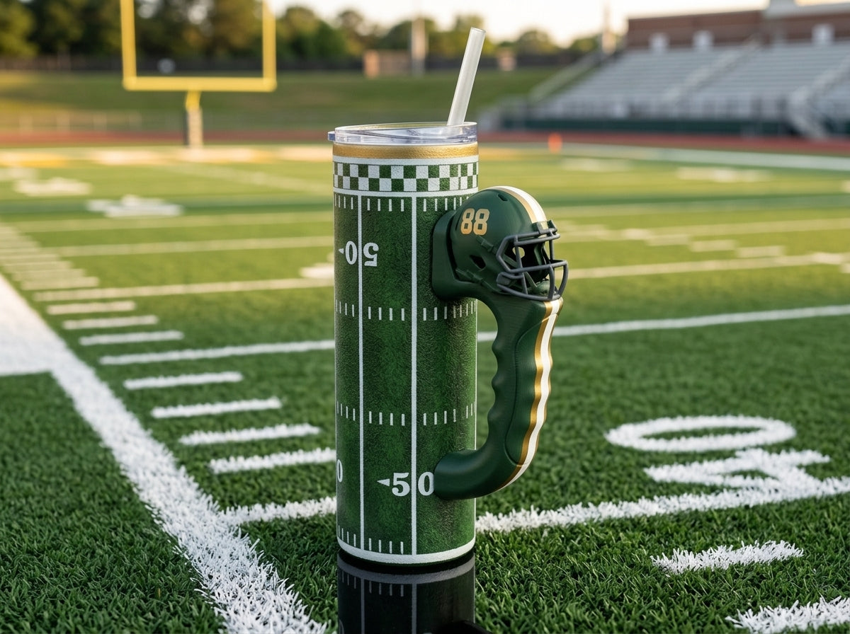 Football Helmet Tumbler Handle 3D Printing STL – Digital Download
