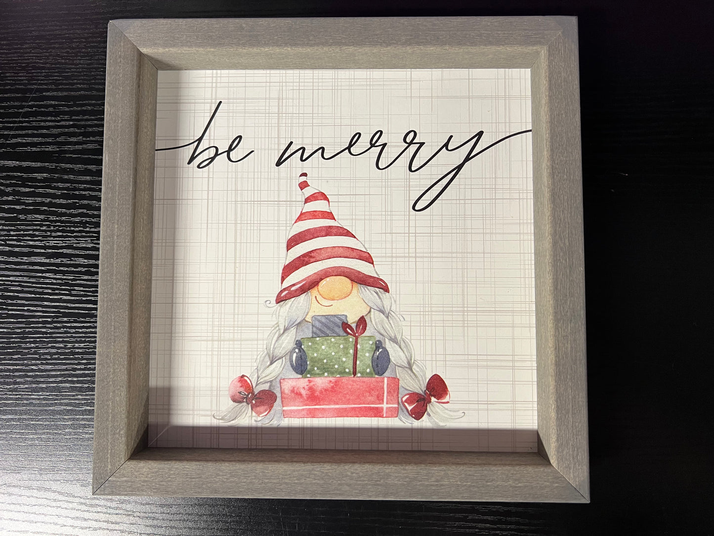 Be Merry Girl Gnome Sign