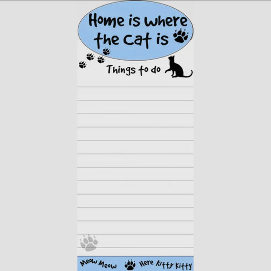 Home Is Where the Cat Is Magnetic List Pad