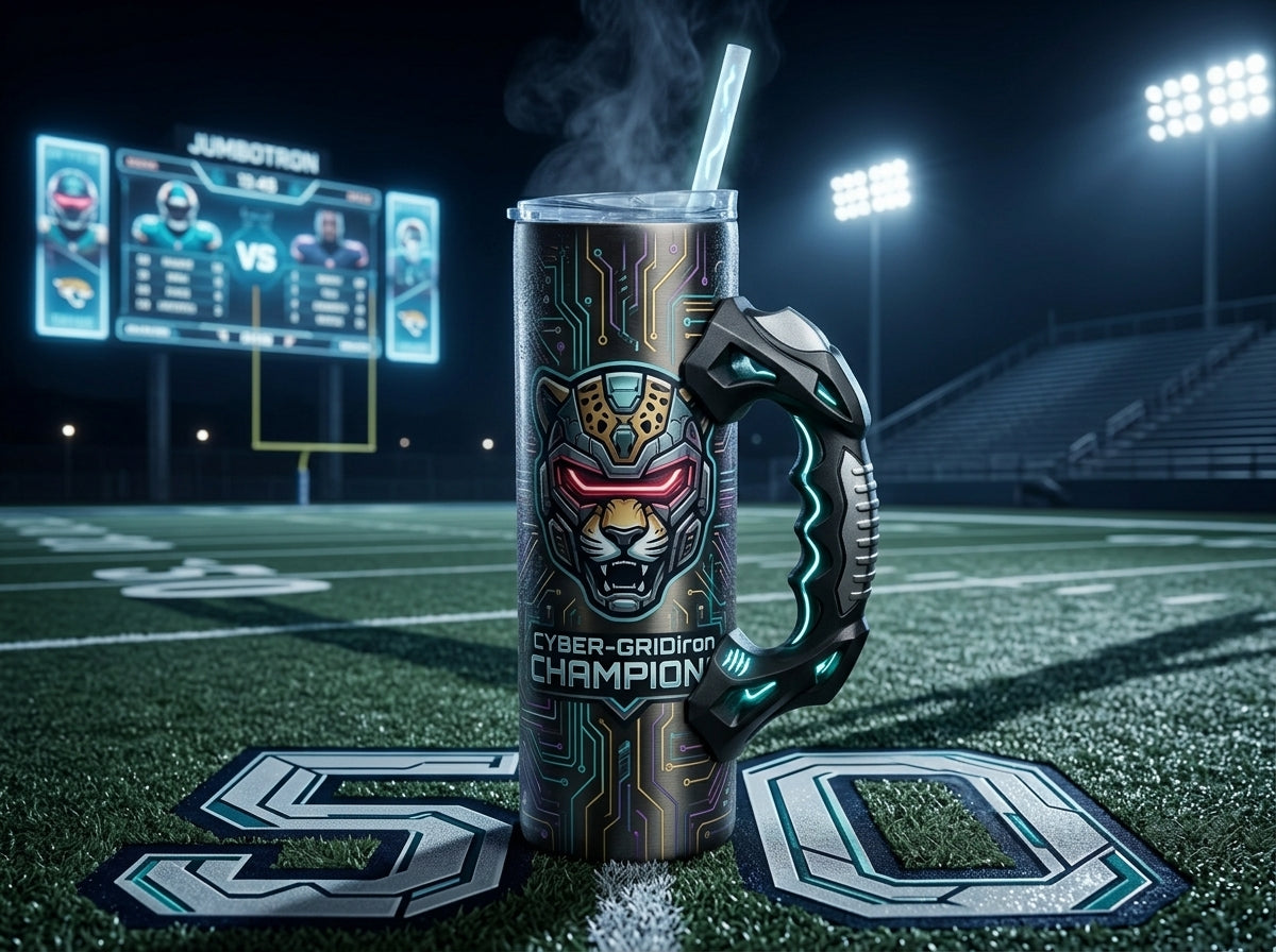 Football Futuristic Laces Tumbler Handle 3D Printing STL – Digital Download