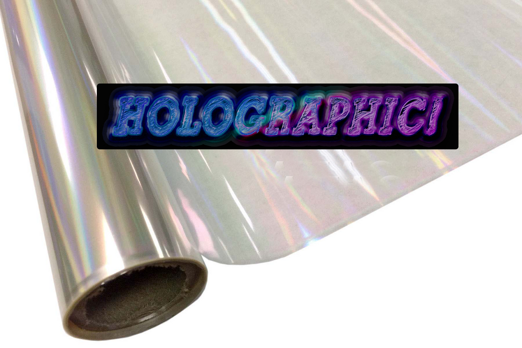 Metallic Holographic Textile Foil - Transparent