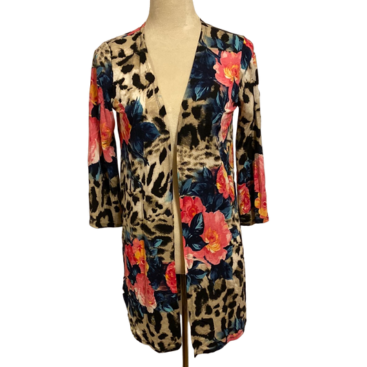 FLORAL LEOPARD CARDIGAN