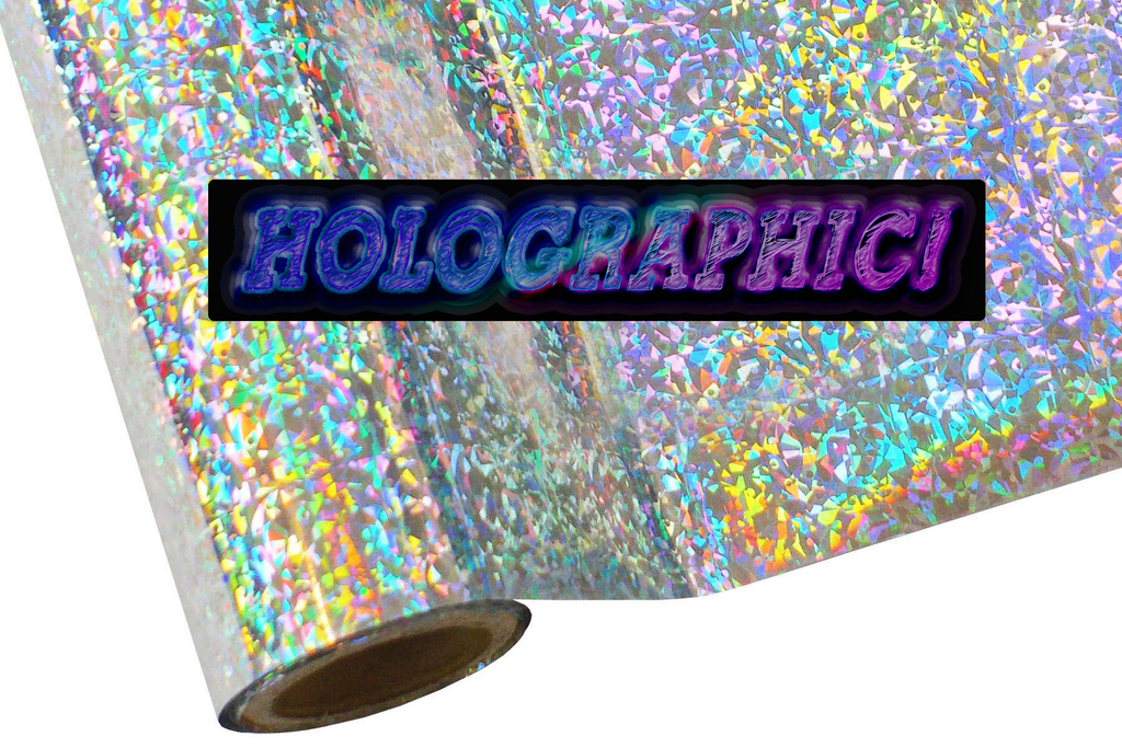 Metallic Holographic Textile Foil - Shattered Glass