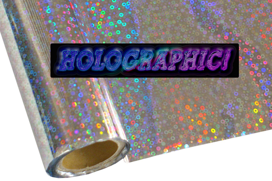 Metallic Holographic Textile Foil - Sequins Silver