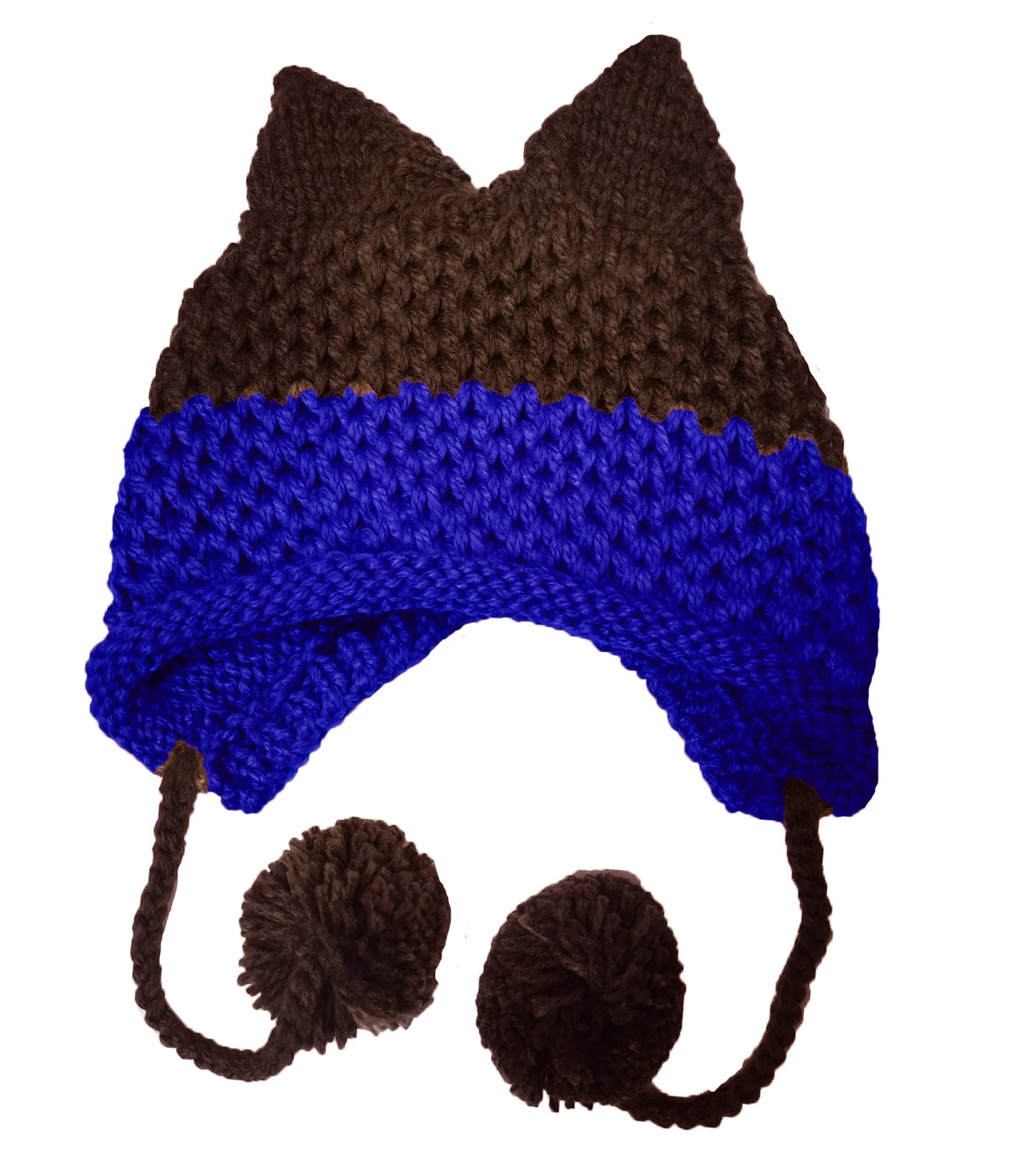 BomHCS Cute Fox Ears Beanie Winter Warm 100% Handmade Knit Hat