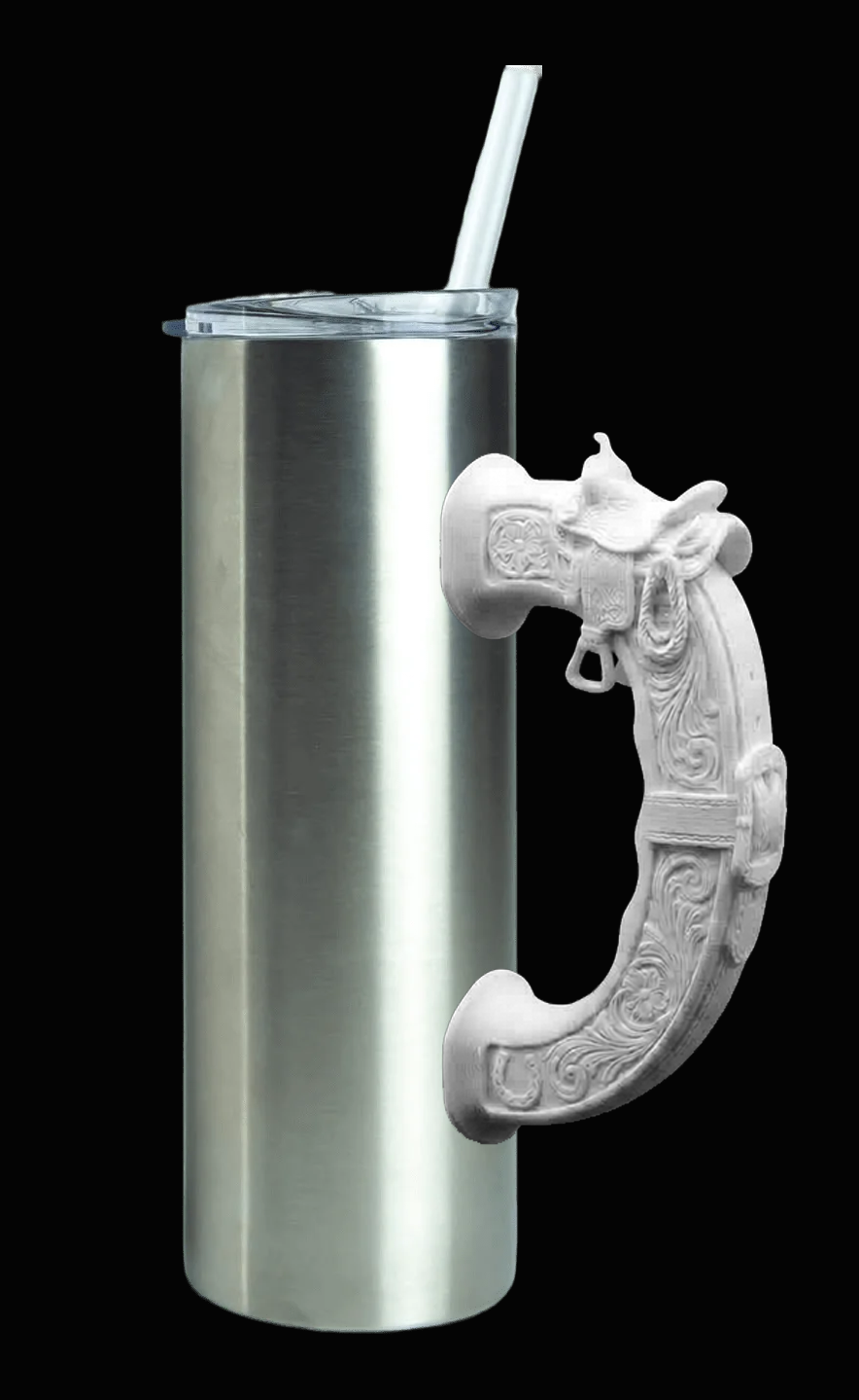 Horseshoe Saddle Tumbler Handle 3D Printing STL – Digital Download
