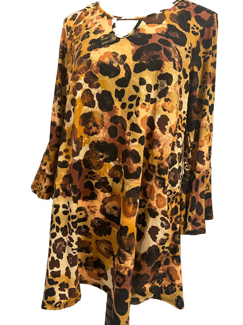 CHEETAH LONG SLEEVE TOP