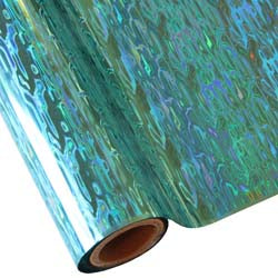 Metallic Textile Foil - Green Waterfall