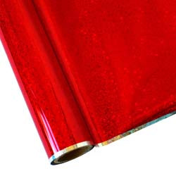 Metallic Textile Foil - Red Glitter