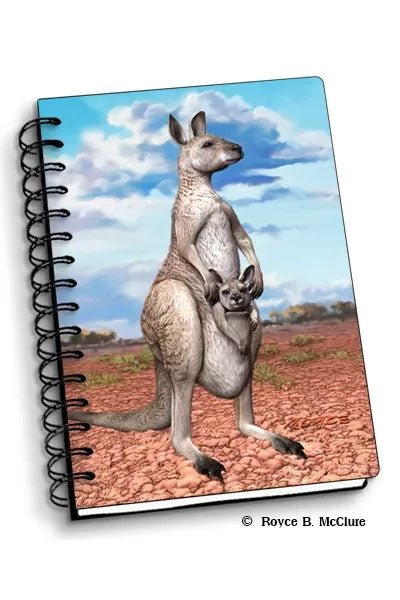 3D Spiral Notebook - Kangaroo