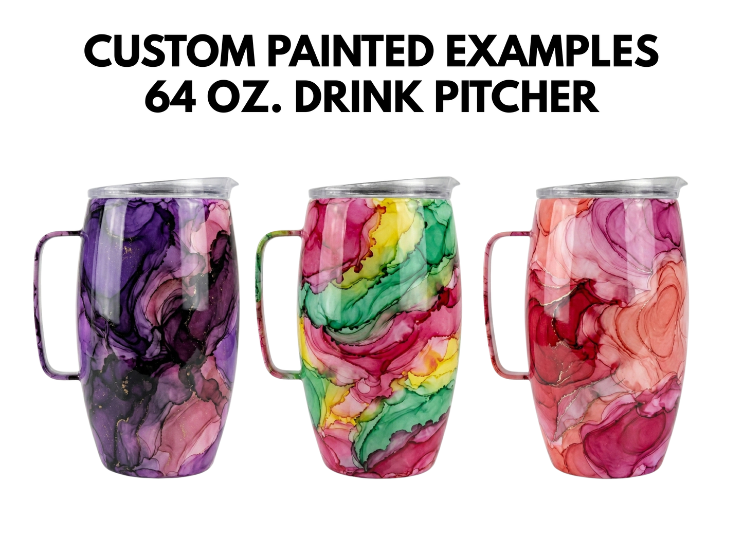 LIVE SHOW Custom Painted Drink Pitcher - 64 Oz