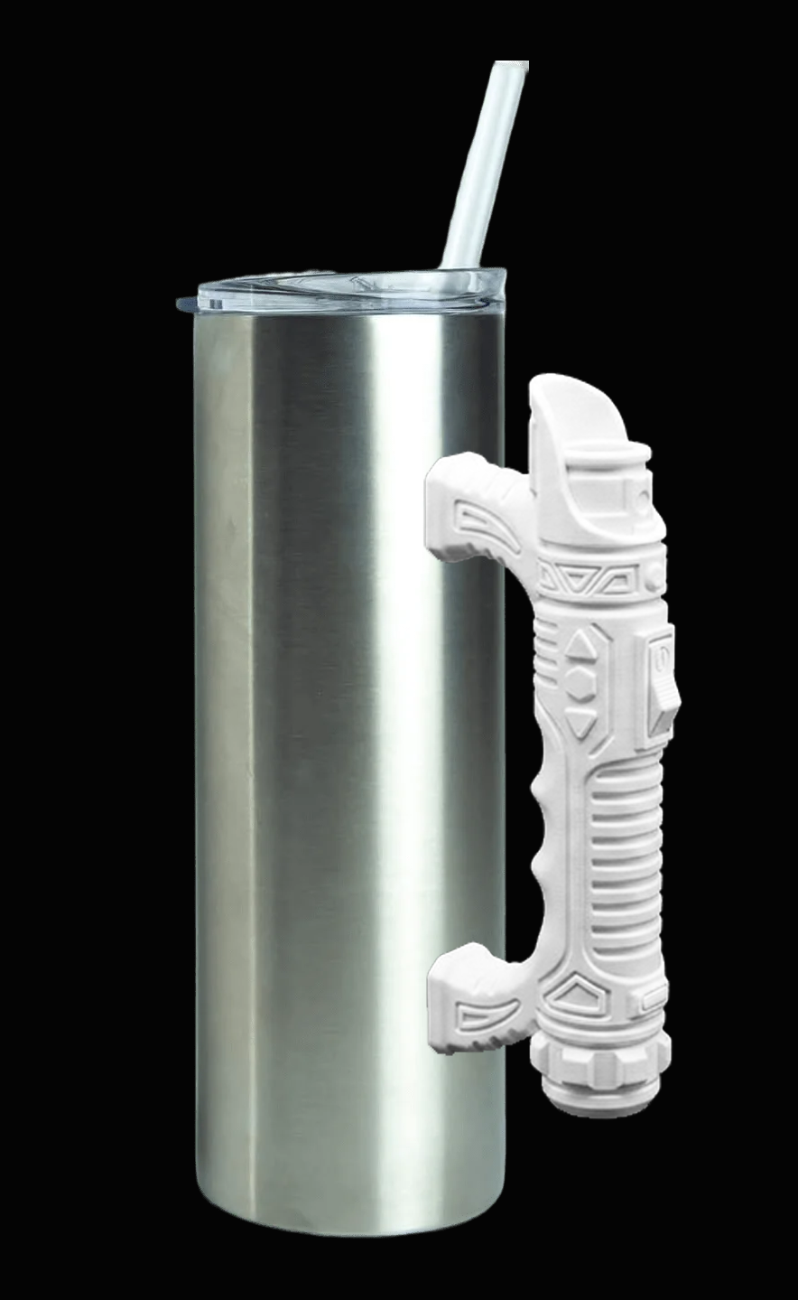 3D Printed Tumbler Handles - Multiple Designs - Futuristic Light Gripper Series