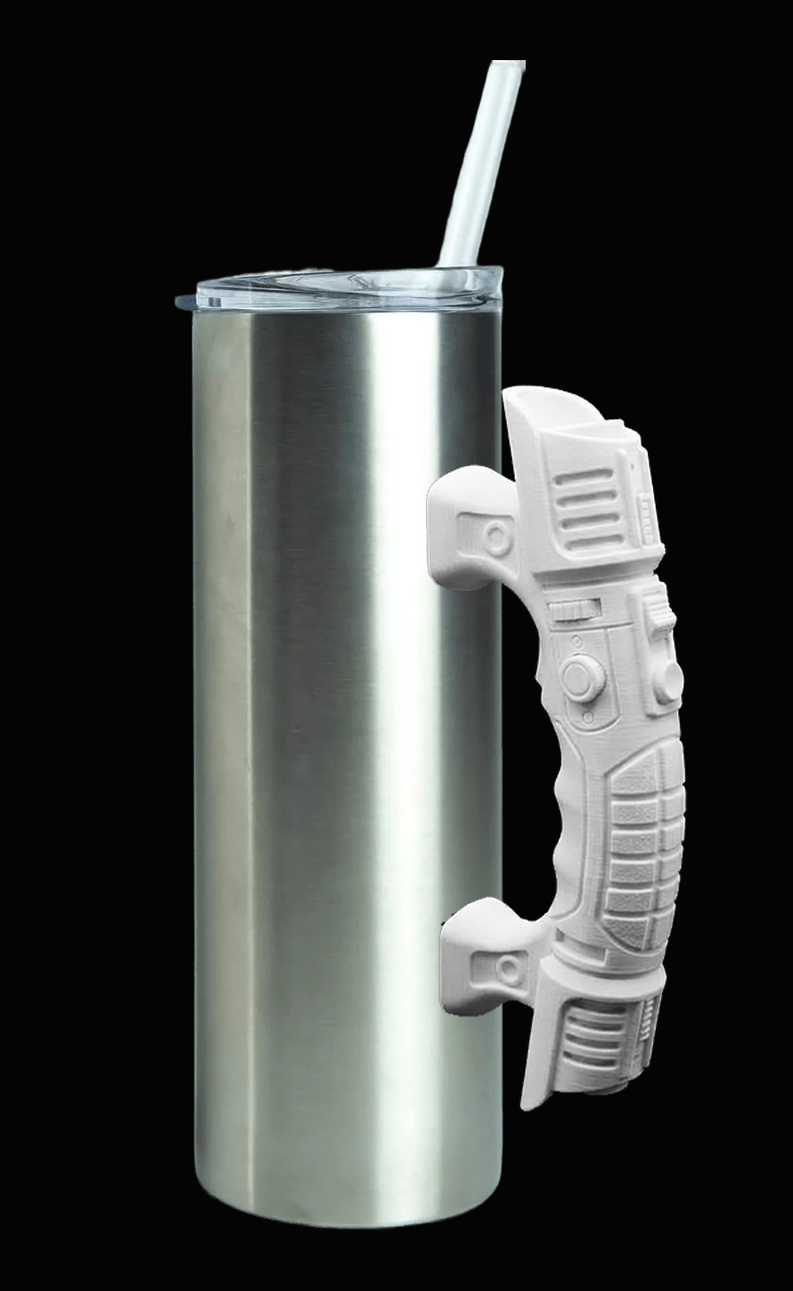 3D Printed Tumbler Handles - Multiple Designs - Futuristic Light Gripper Series