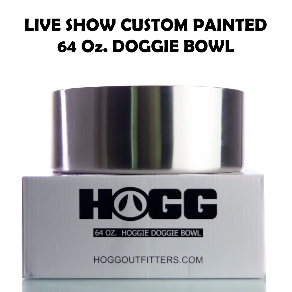 LIVE SHOW Custom Painted Doggie Bowl - 64 Oz