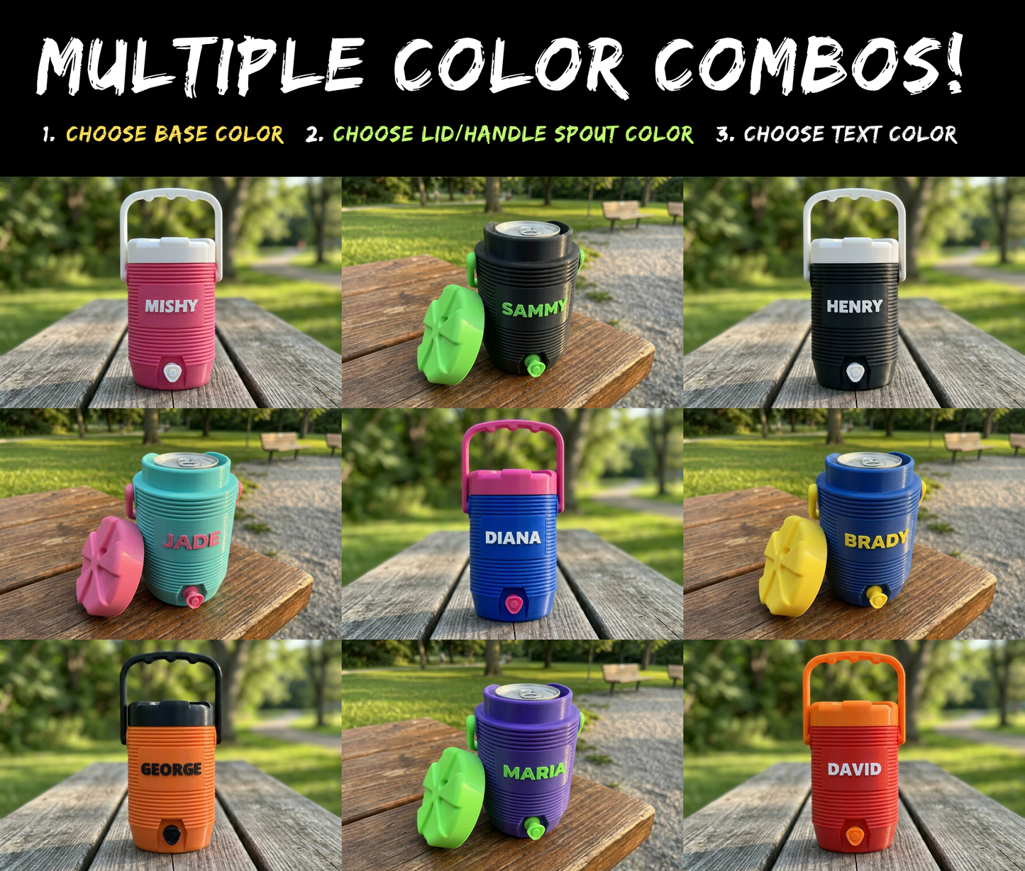 3D Printed Classic Cooler Can Holder - Customizable