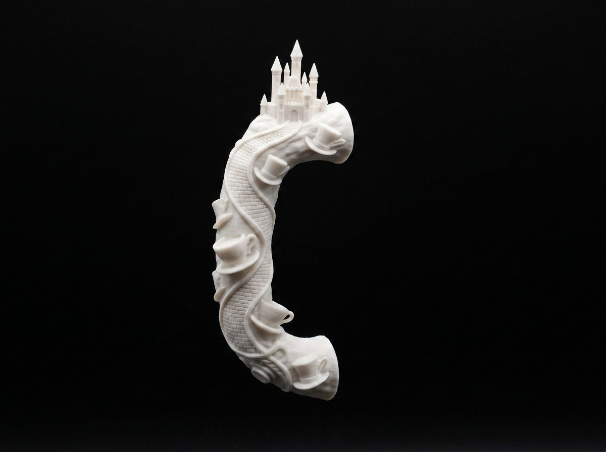 Tea Cups and Hats Road Tumbler Handle 3D Printing STL – Digital Download