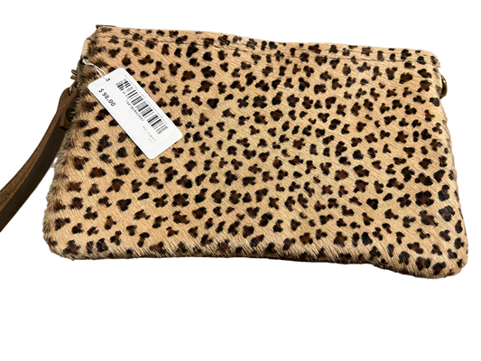 Mini Leopard Hair-on-Hide Leather Clutch Handbag