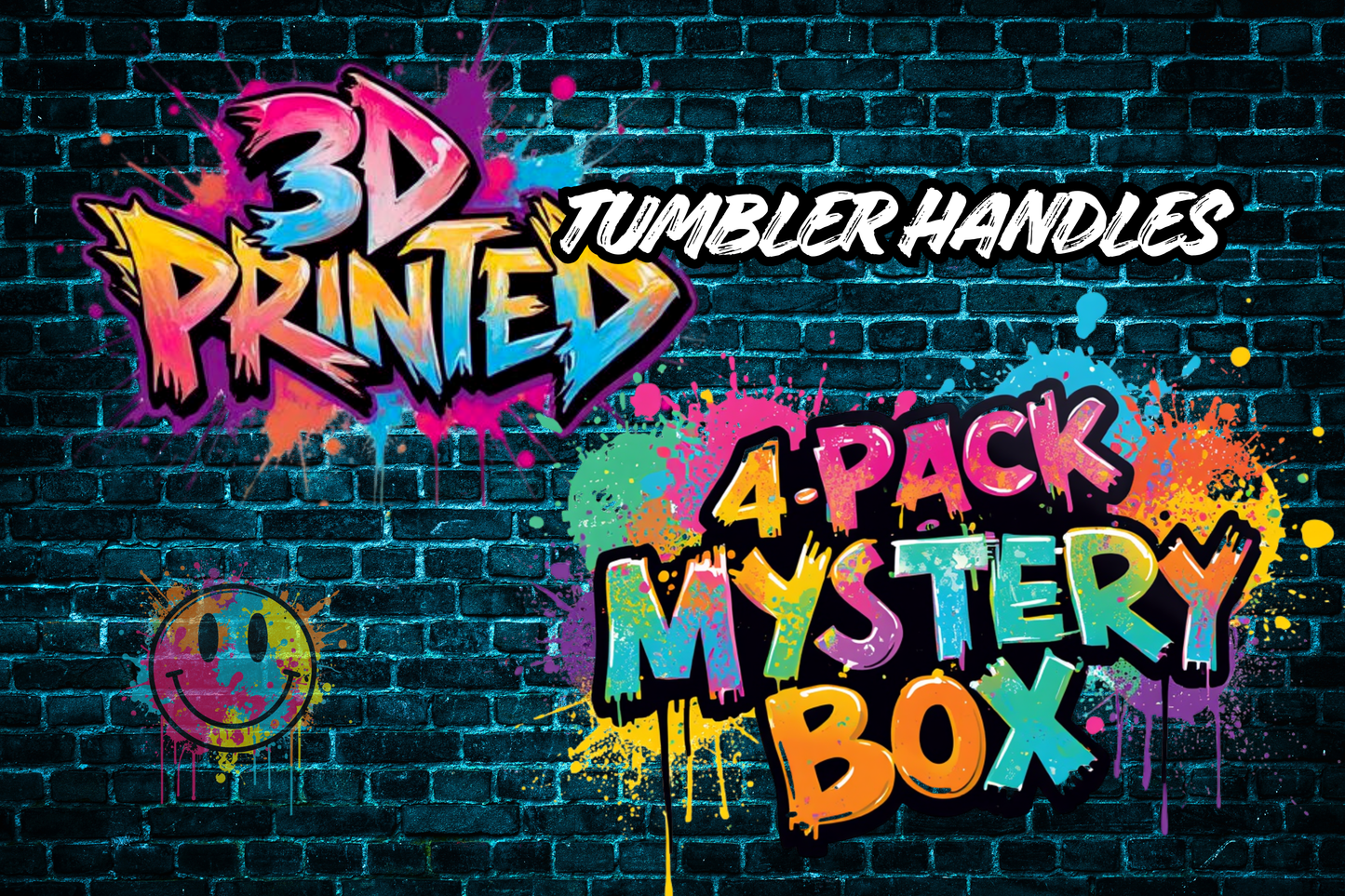 3D Printed Tumbler Handles - Mystery Pack of 4