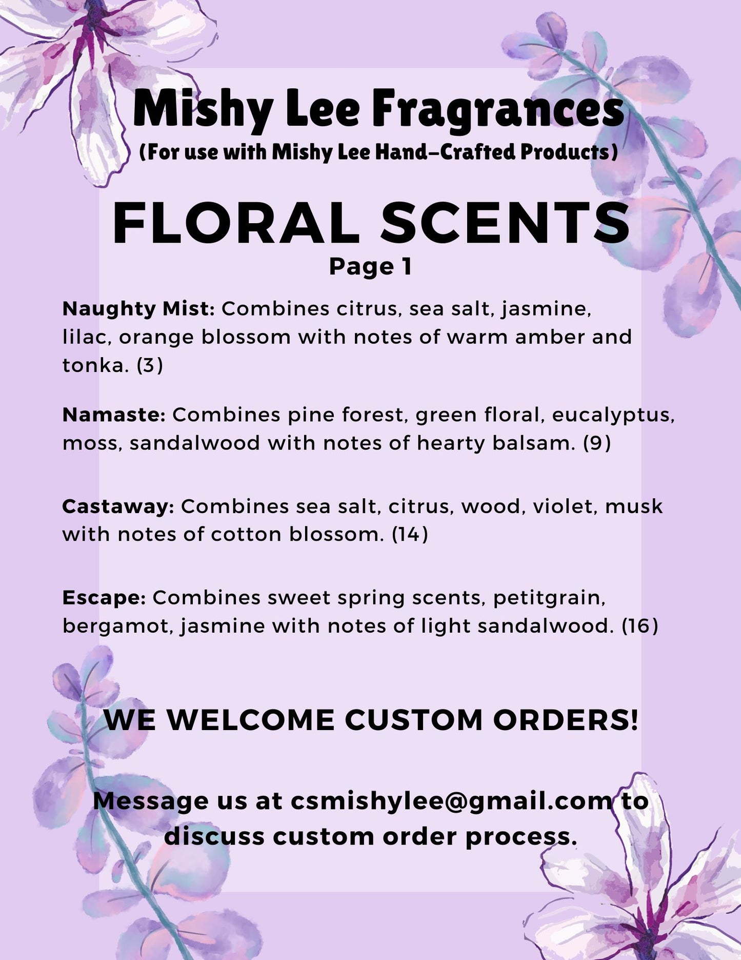 Small Flowers Scented Wax Melts