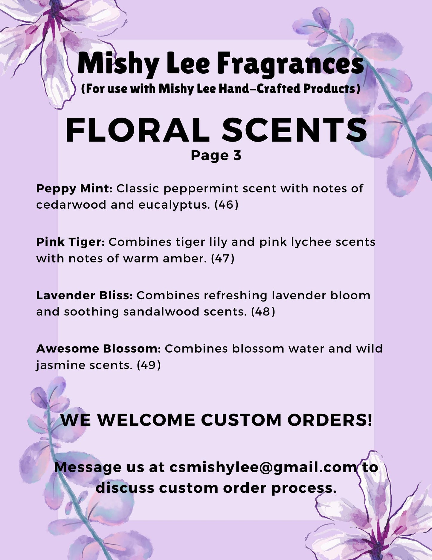 Flower Scented Wax Melts