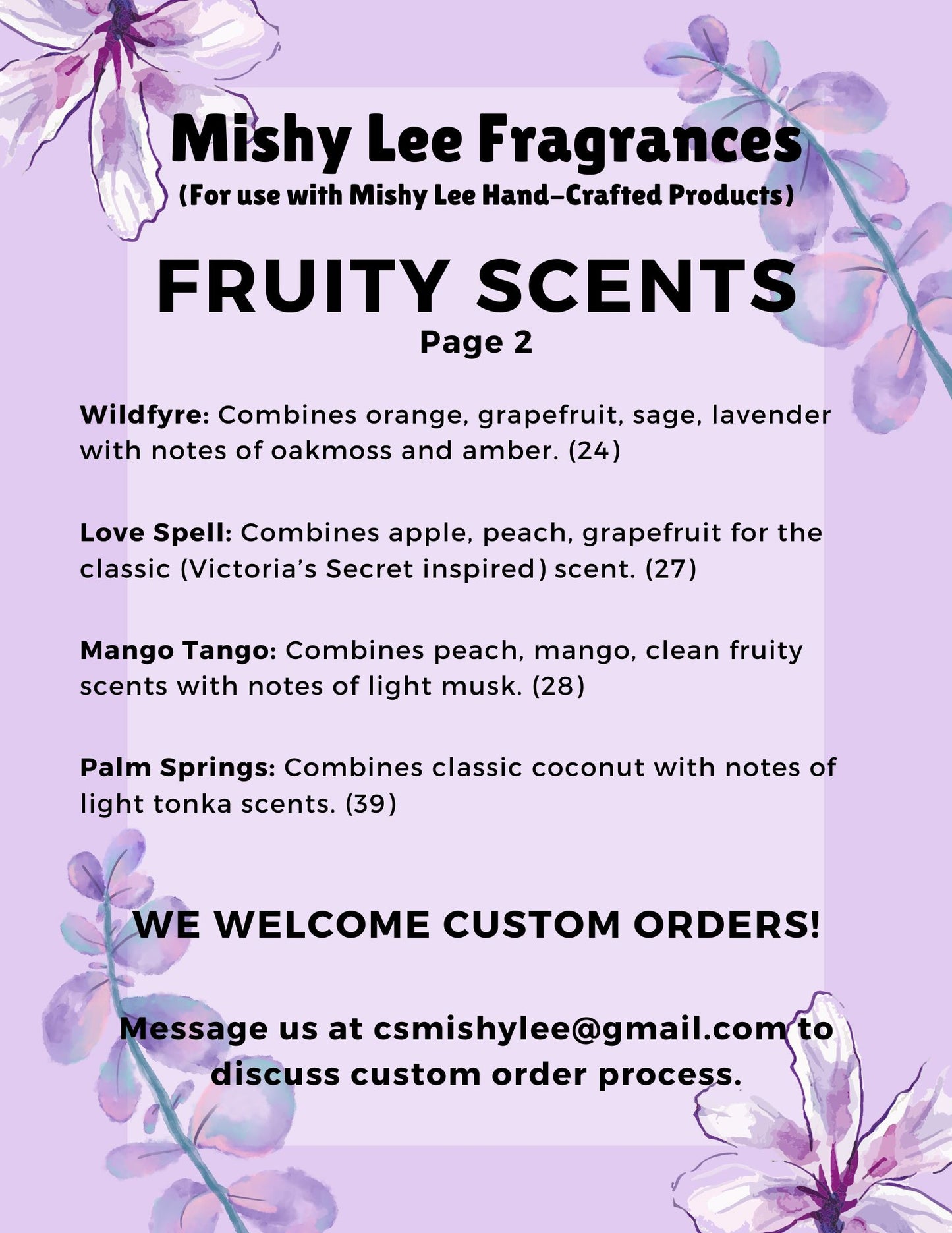 Small Flowers Scented Wax Melts