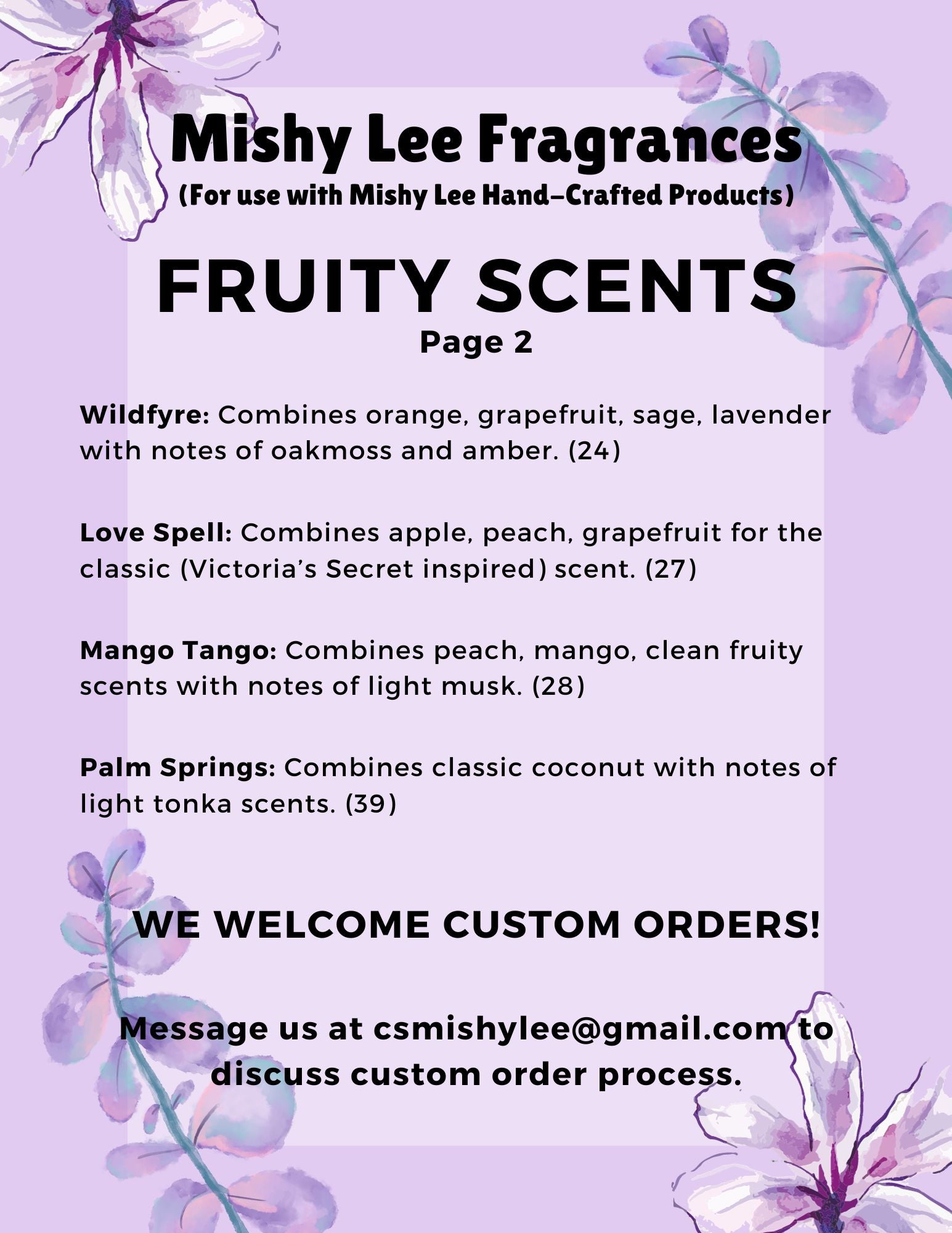 Large Flowers Scented Wax Melts