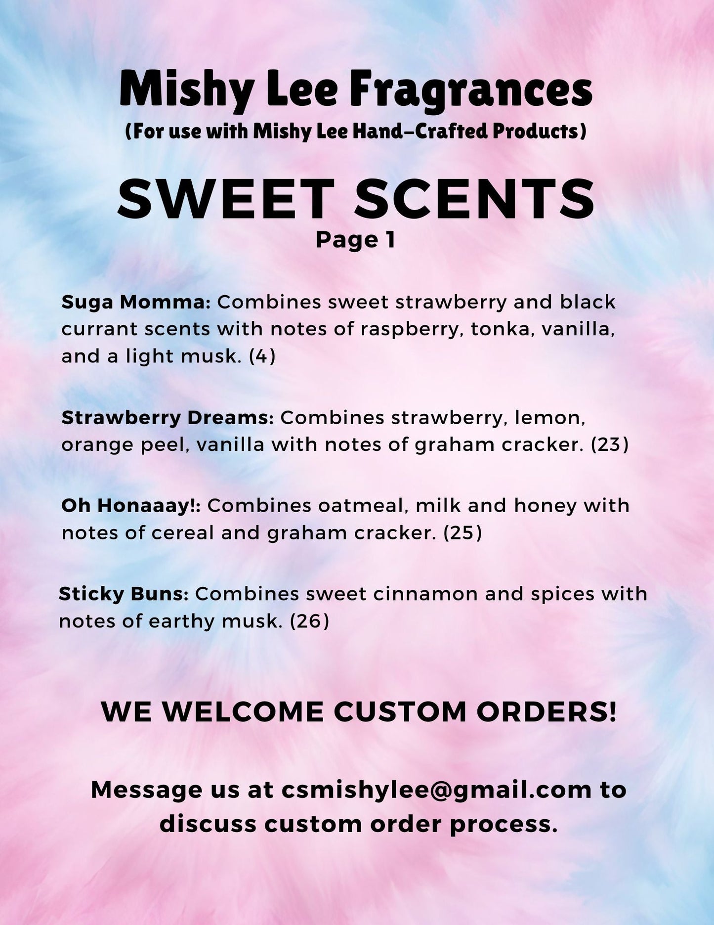 Custom Scented Wax Melts - Swirls - You Choose Scent/Color