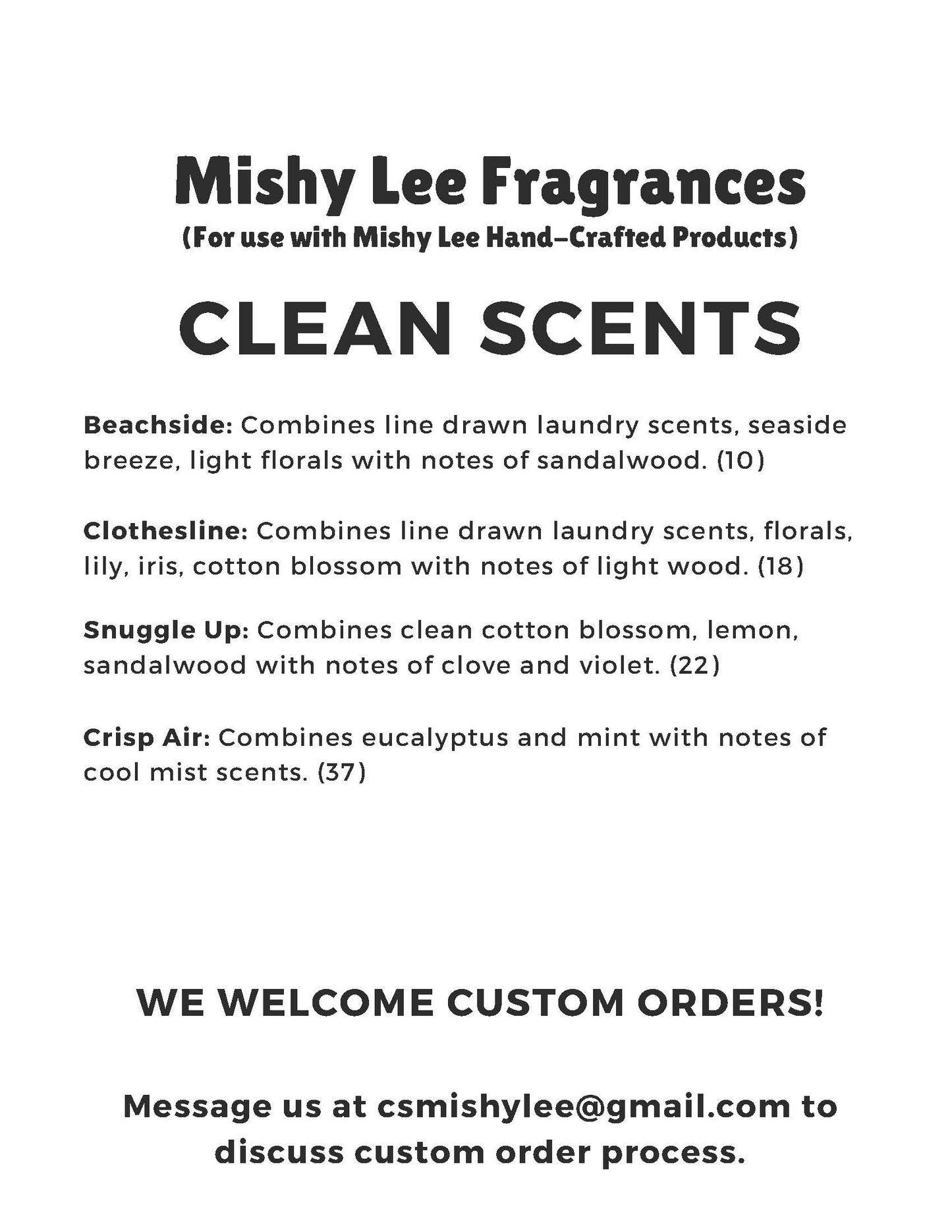 Scent List