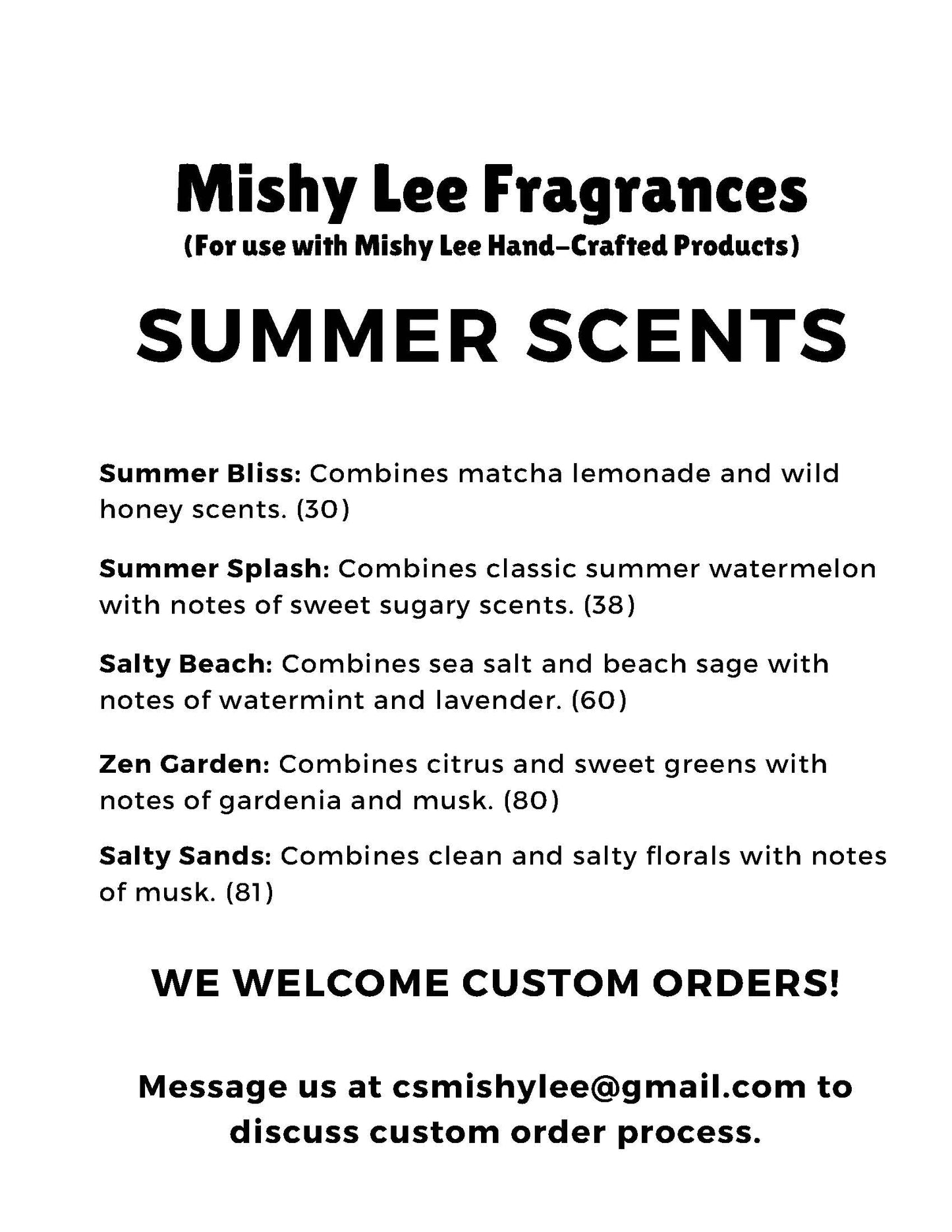 Scent List