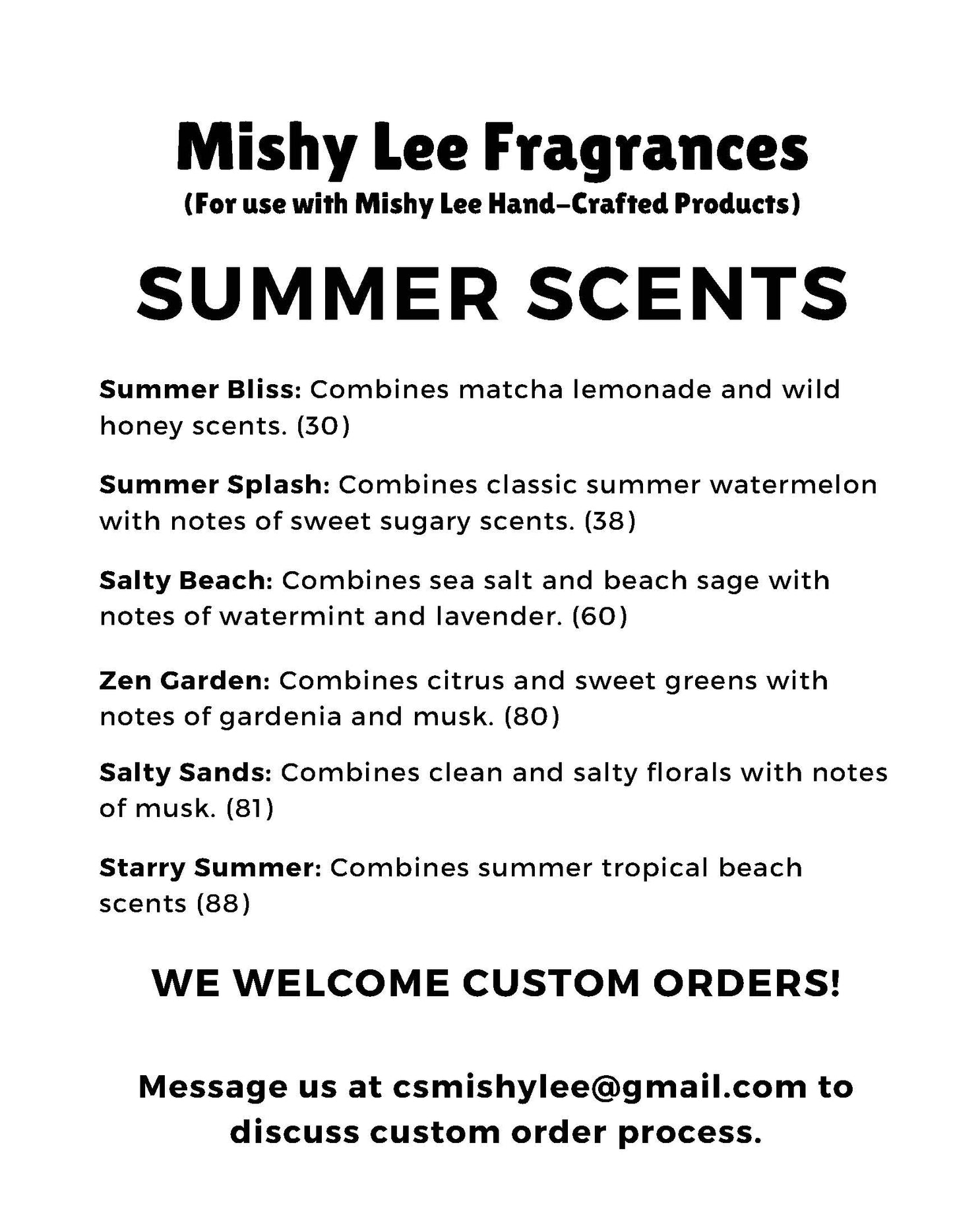 Scent List