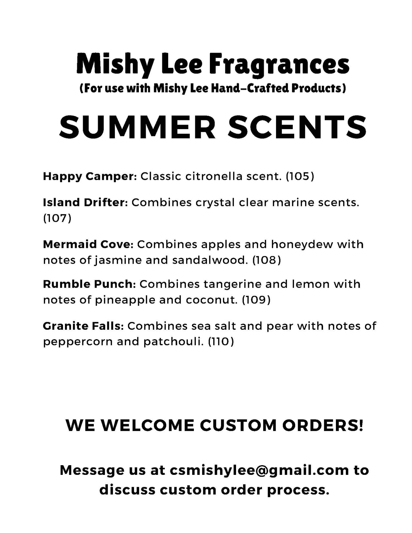 Scent List