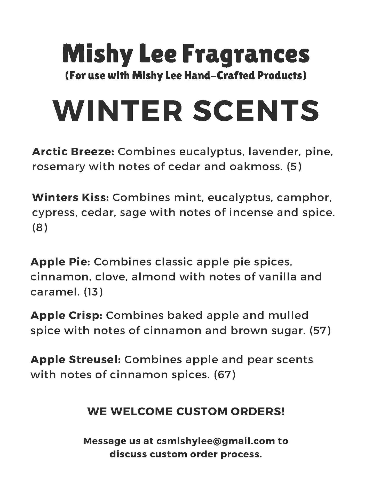 Scent List