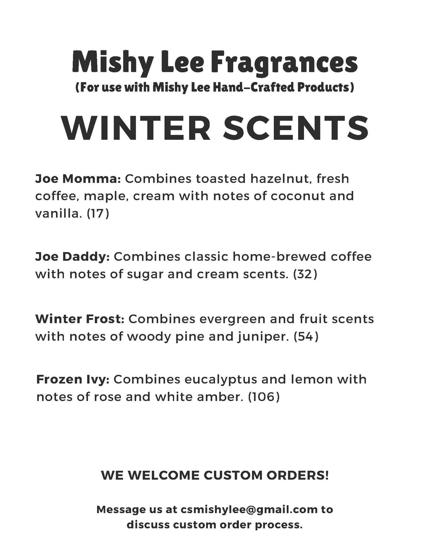 Scent List