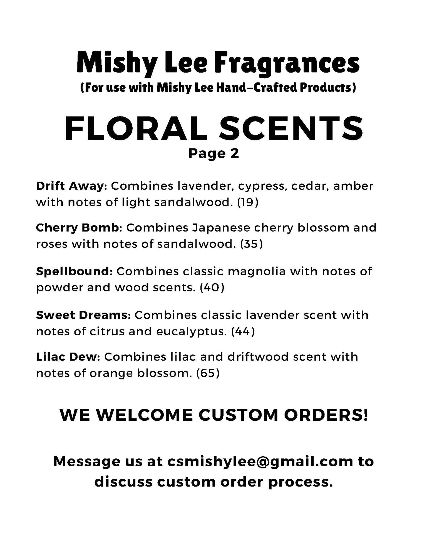 Scent List