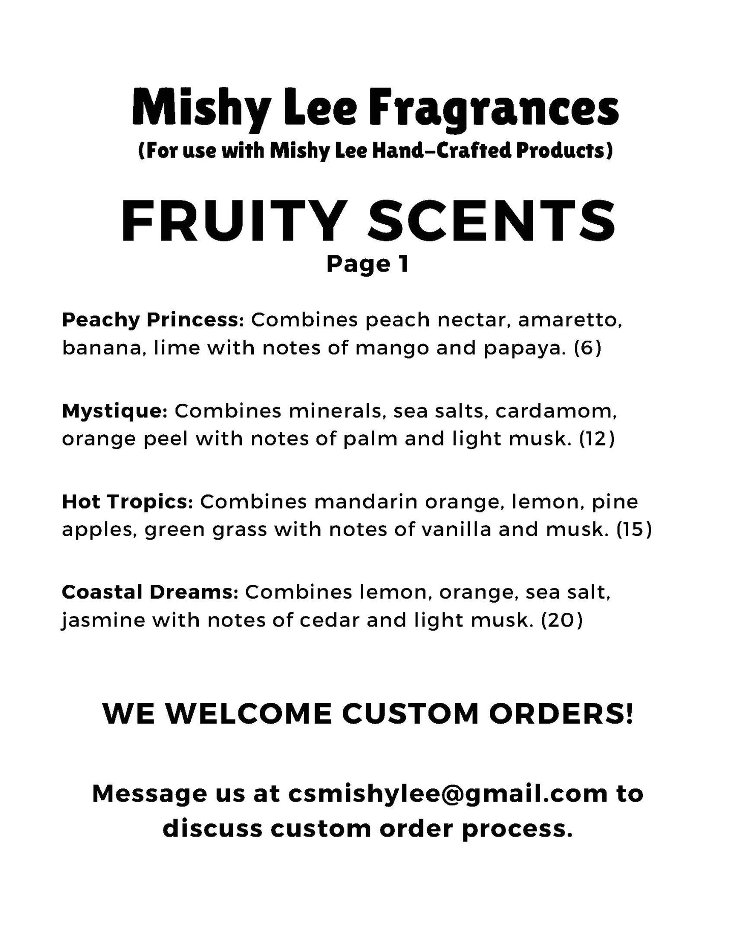 Scent List