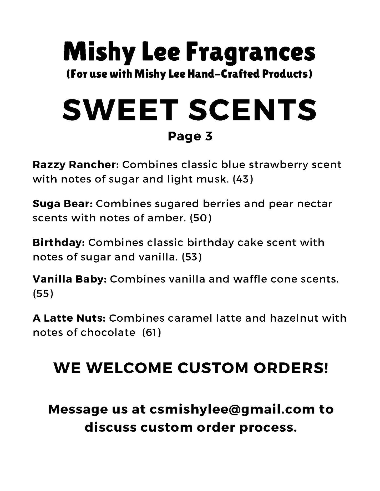 Scent List
